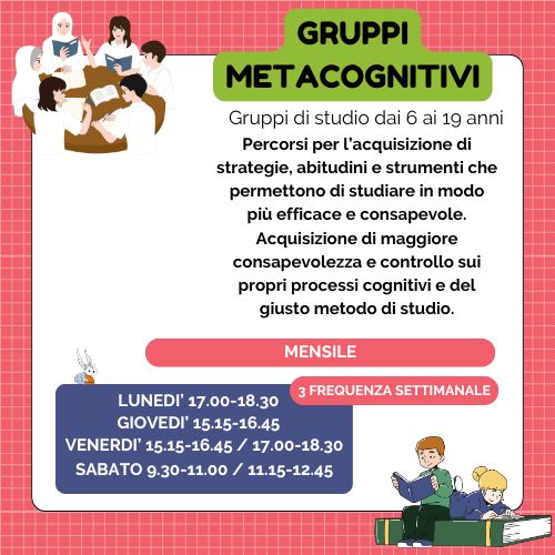 Gruppo Metacognitivo Mensile - 3 frequenze settimanali